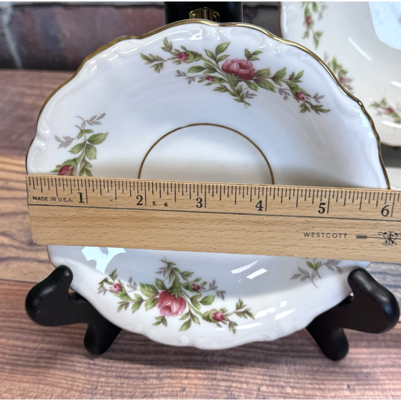 Johann Haviland 7.5” Soup Coupe Bowls Set Of 3 Moss Rose Bavaria Germany + extra - Picture 9 of 12